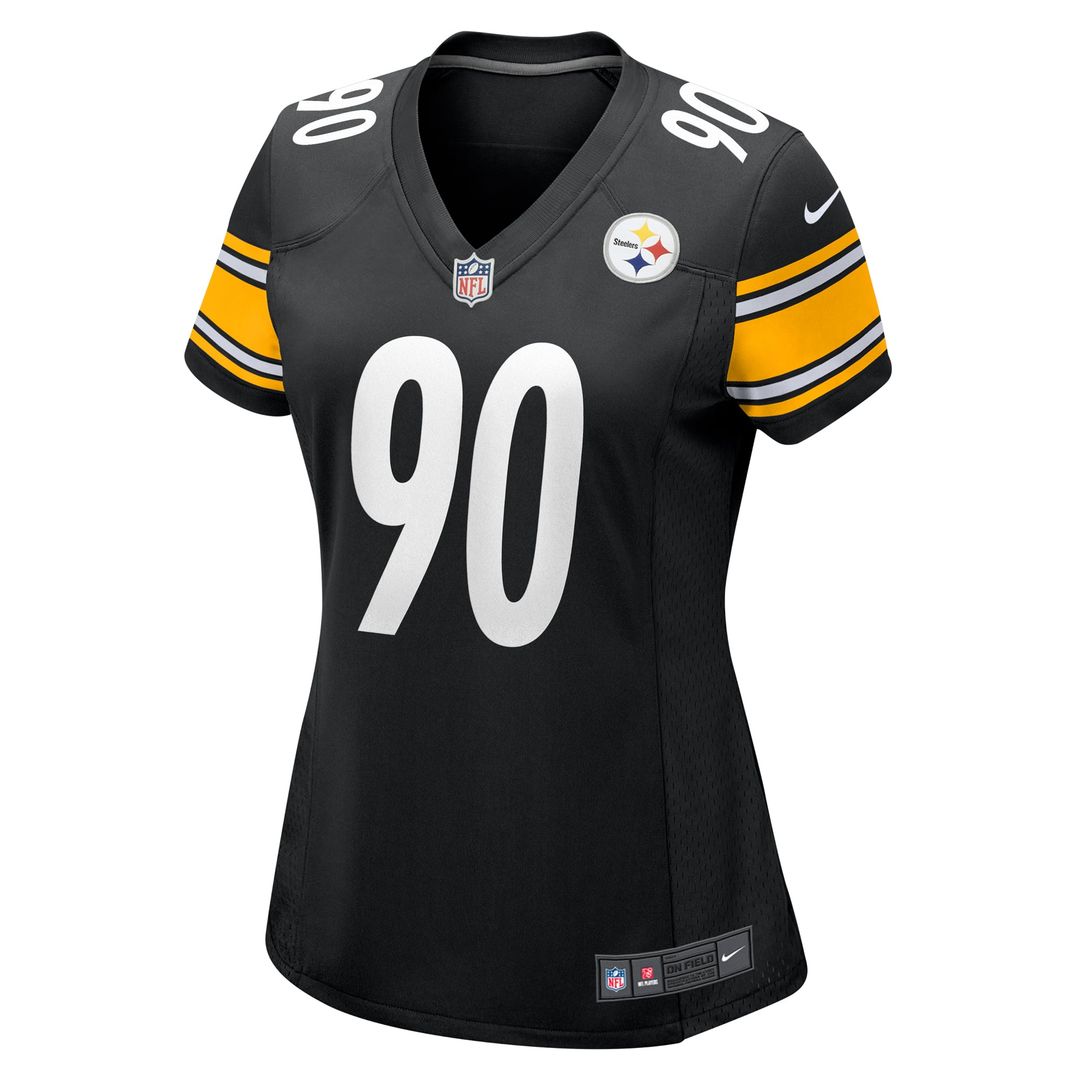 Women's Nike Pittsburgh Steelers T.J. Watt Black Team Game NFL Jersey