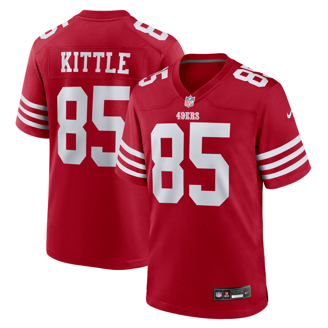 Men's Nike San Francisco 49ers George Kittle Scarlet Team Game NFL Jersey