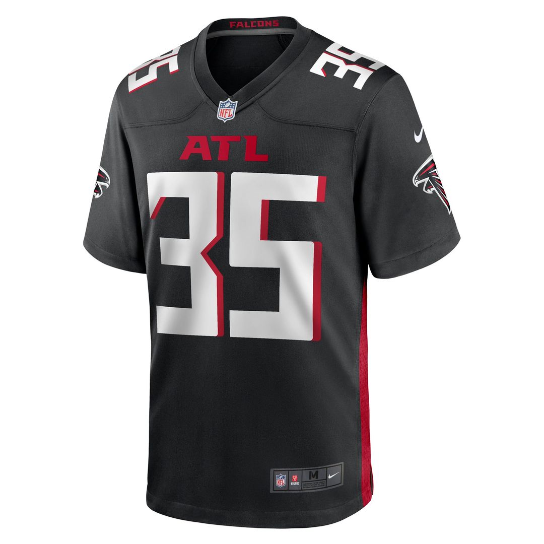 Men's Nike Atlanta Falcons Natrone Brooks Black Team Game NFL Jersey