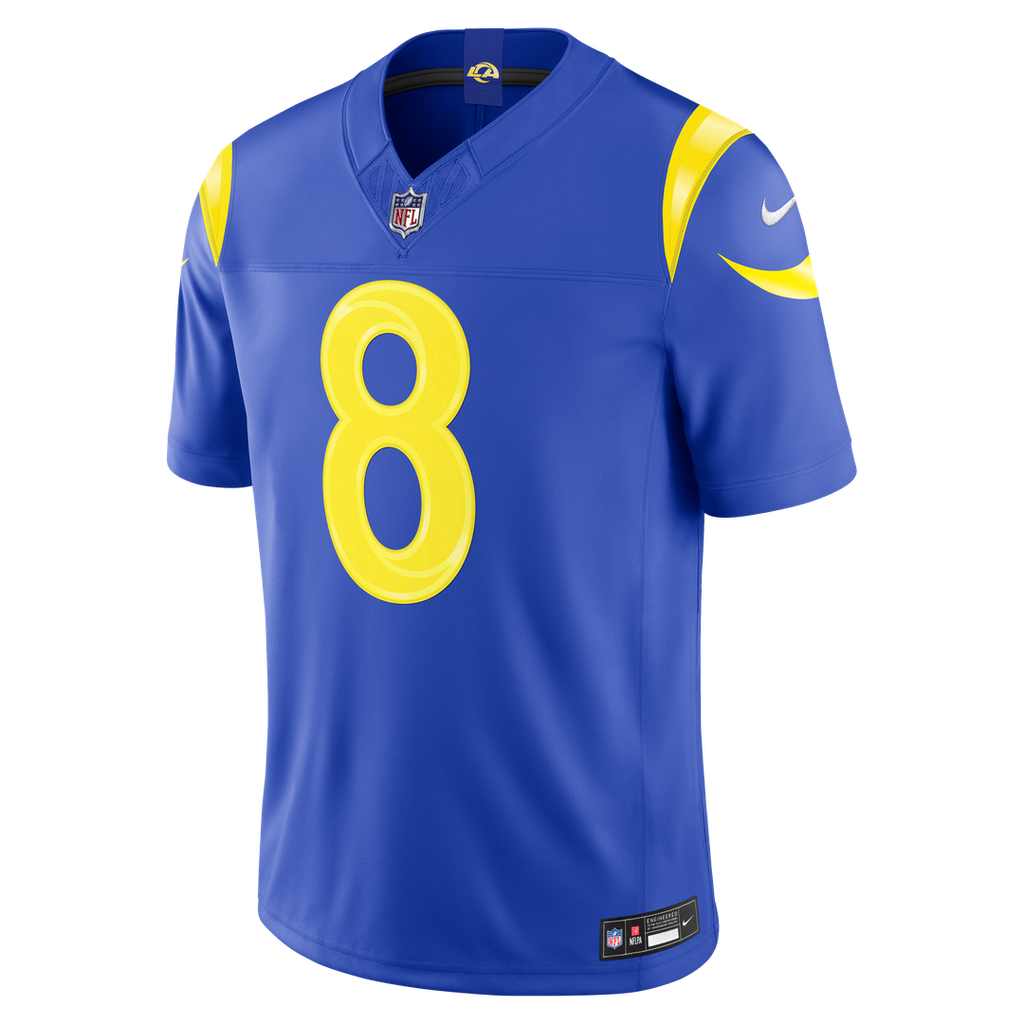 Men's Nike Los Angeles Rams Jared Verse White Vapor F.U.S.E. Stitched Limited NFL Jersey