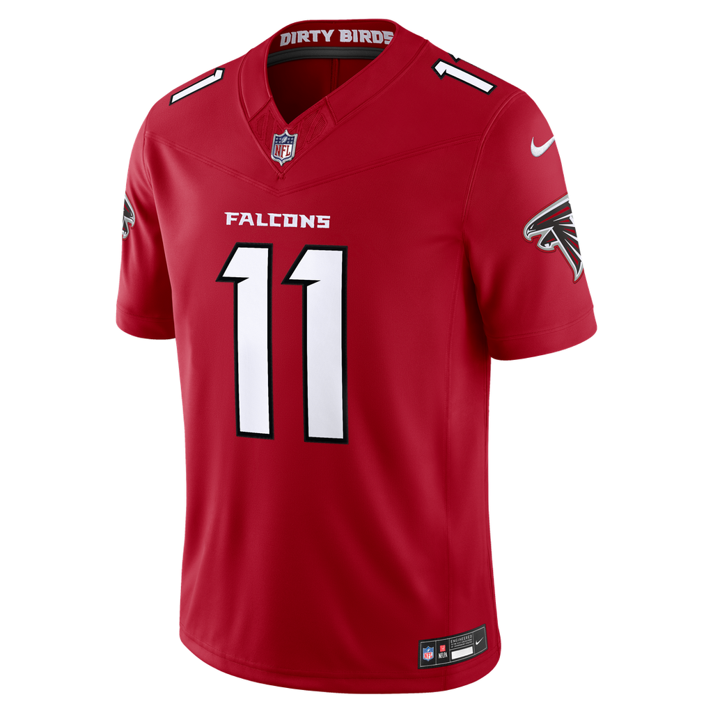 Men's Nike Atlanta Falcons Jalon Walker White Vapor F.U.S.E. Stitched Limited NFL Jersey
