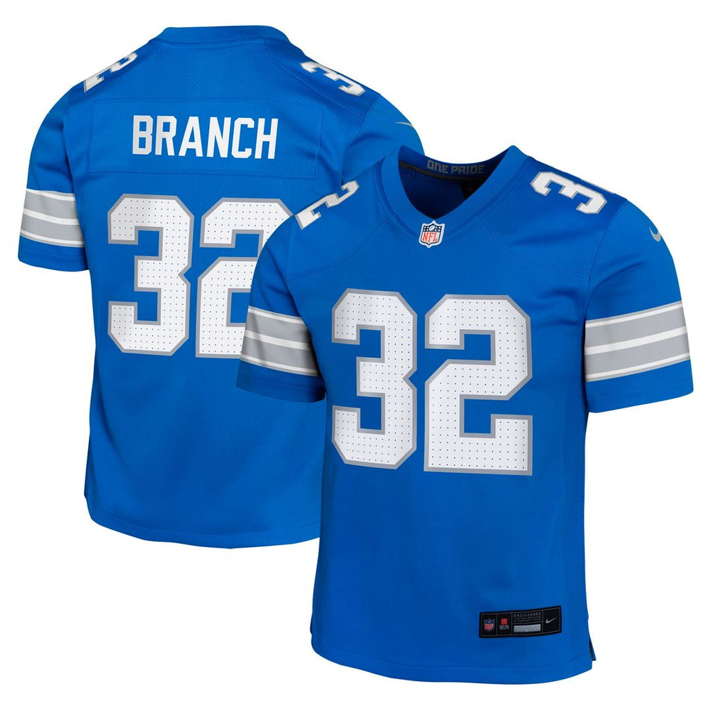 Youth Nike Detroit Lions Brian Branch Blue Game NFL Jersey