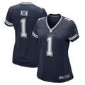 Women's Nike Dallas Cowboys Number 1 Mom Navy Game NFL Jersey