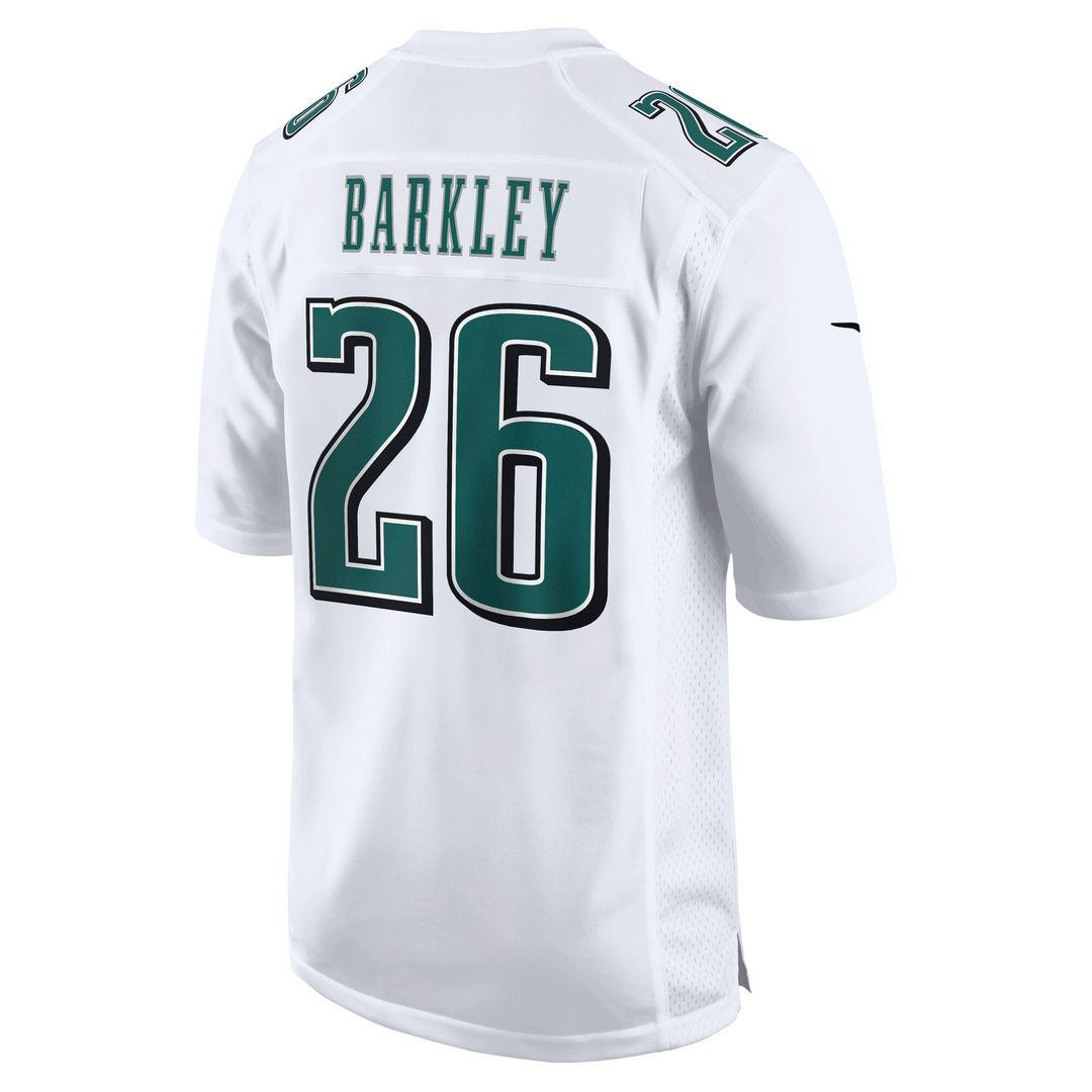 Men's Nike Philadelphia Eagles Saquon Barkley Tundra White Fashion Game NFL Jersey