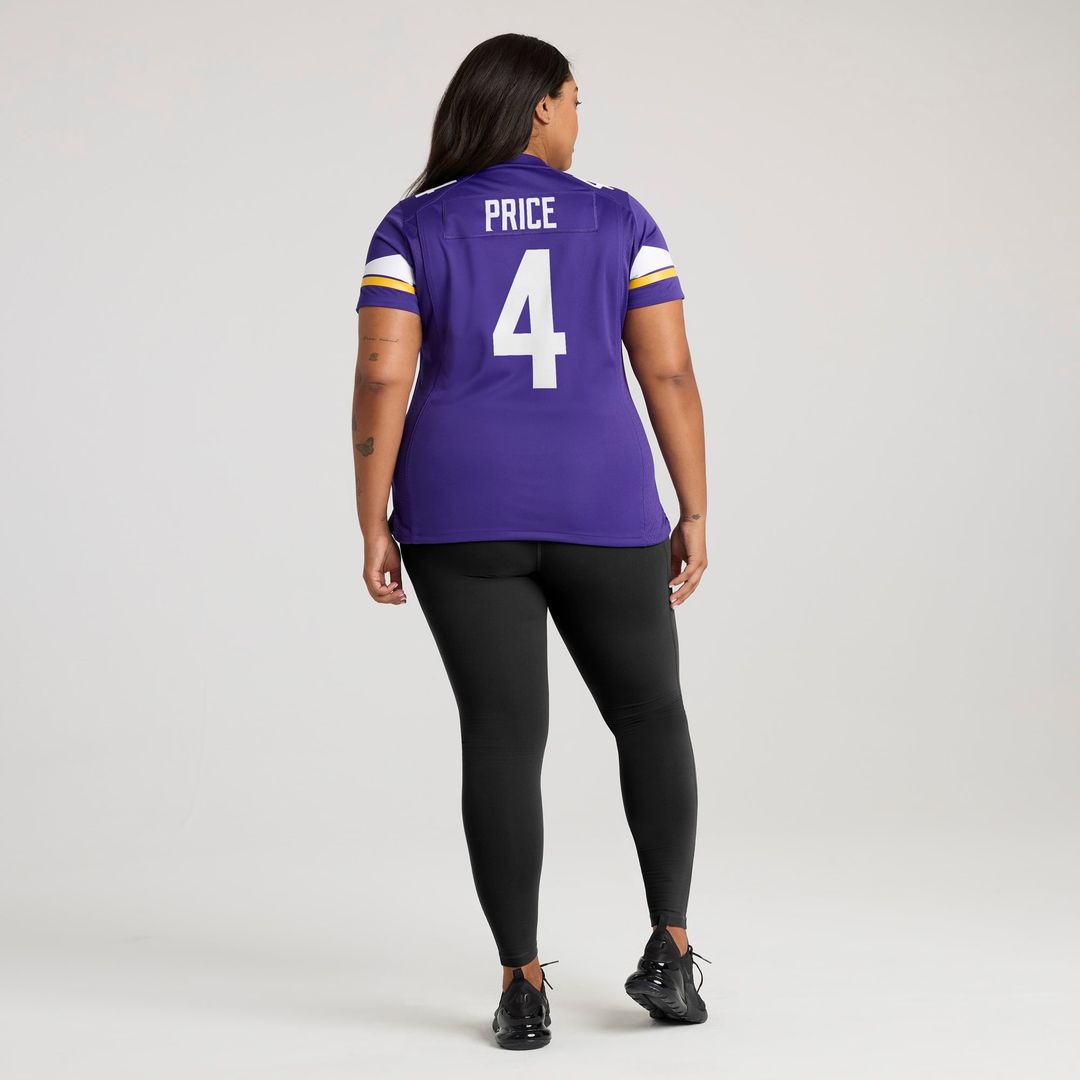 Women's Nike Minnesota Vikings Myles Price Purple Team Game NFL Jersey