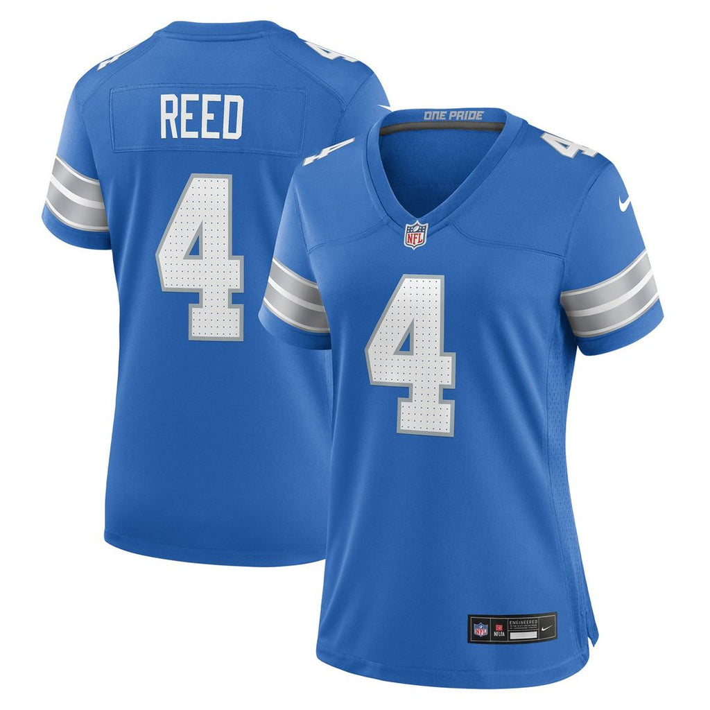 Women's Nike Detroit Lions D.J. Reed Blue Team Game NFL Jersey