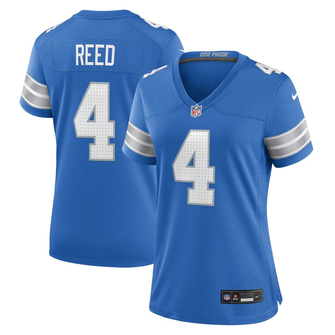 Women's Nike Detroit Lions D.J. Reed Blue Team Game NFL Jersey