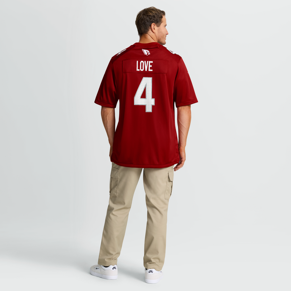 Men's Nike Arizona Cardinals Jeremiyah Love Cardinal 2026 NFL Draft First Round Pick No. 3 Team Game NFL Jersey