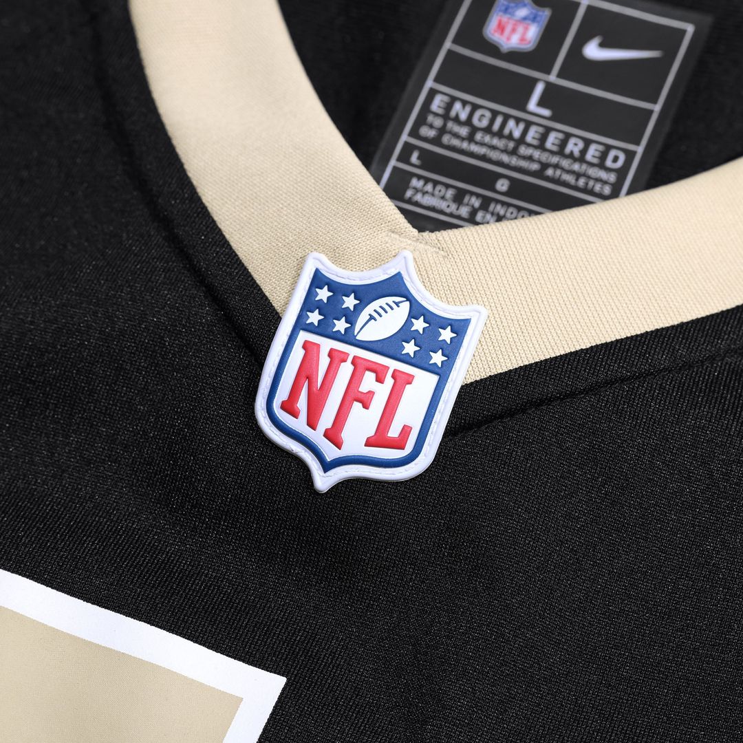Men's Nike New Orleans Saints Kelvin Banks Jr. Black Game Player NFL Jersey