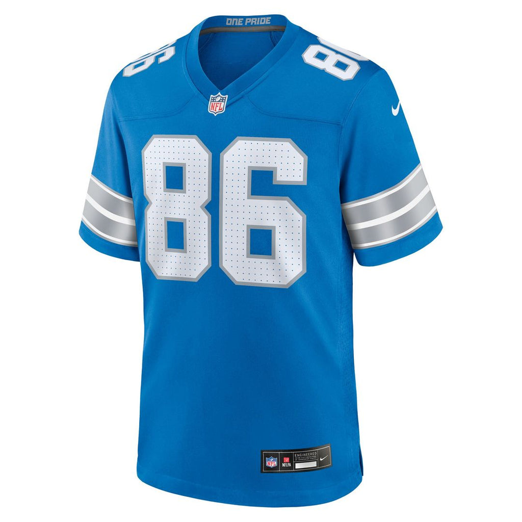 Men's Nike Detroit Lions Anthony Firkser Blue Team Game NFL Jersey