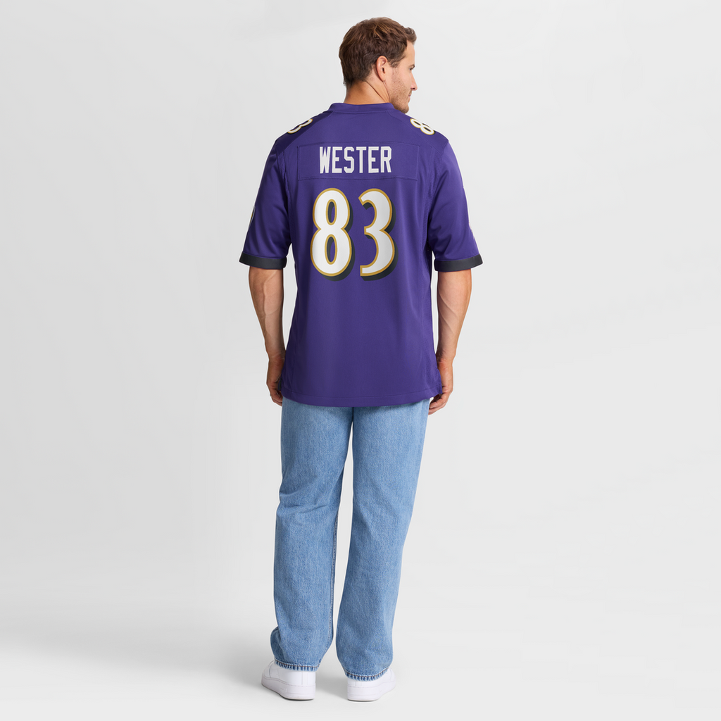 Men's Nike Baltimore Ravens LaJohntay Wester Purple Team Game NFL Jersey