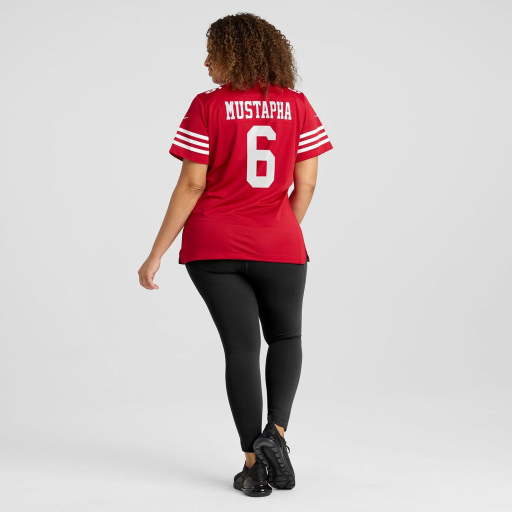 Women's Nike San Francisco 49ers Malik Mustapha Scarlet Team Game NFL Jersey