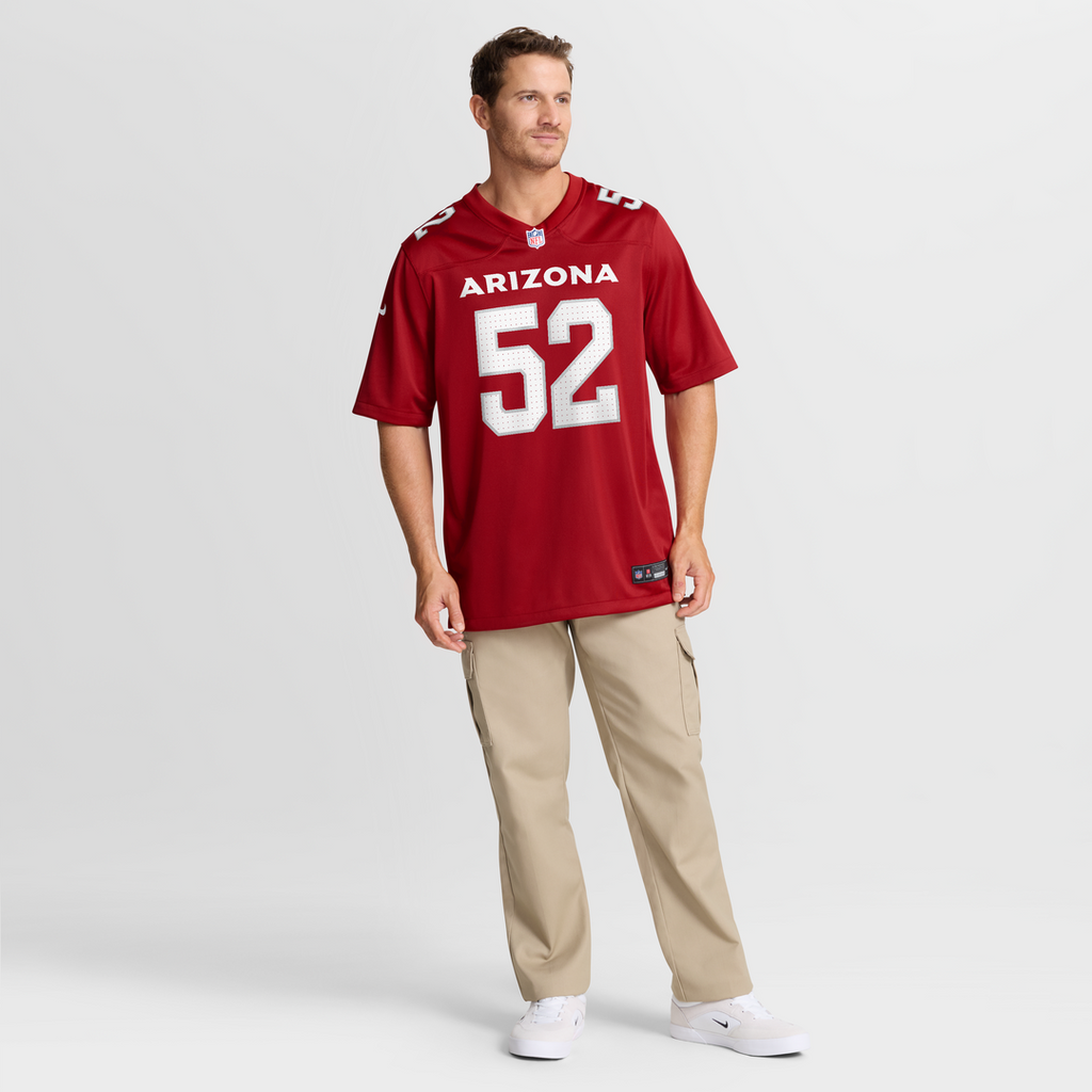 Men's Nike Arizona Cardinals Jordan Burch Cardinal Team Game NFL Jersey