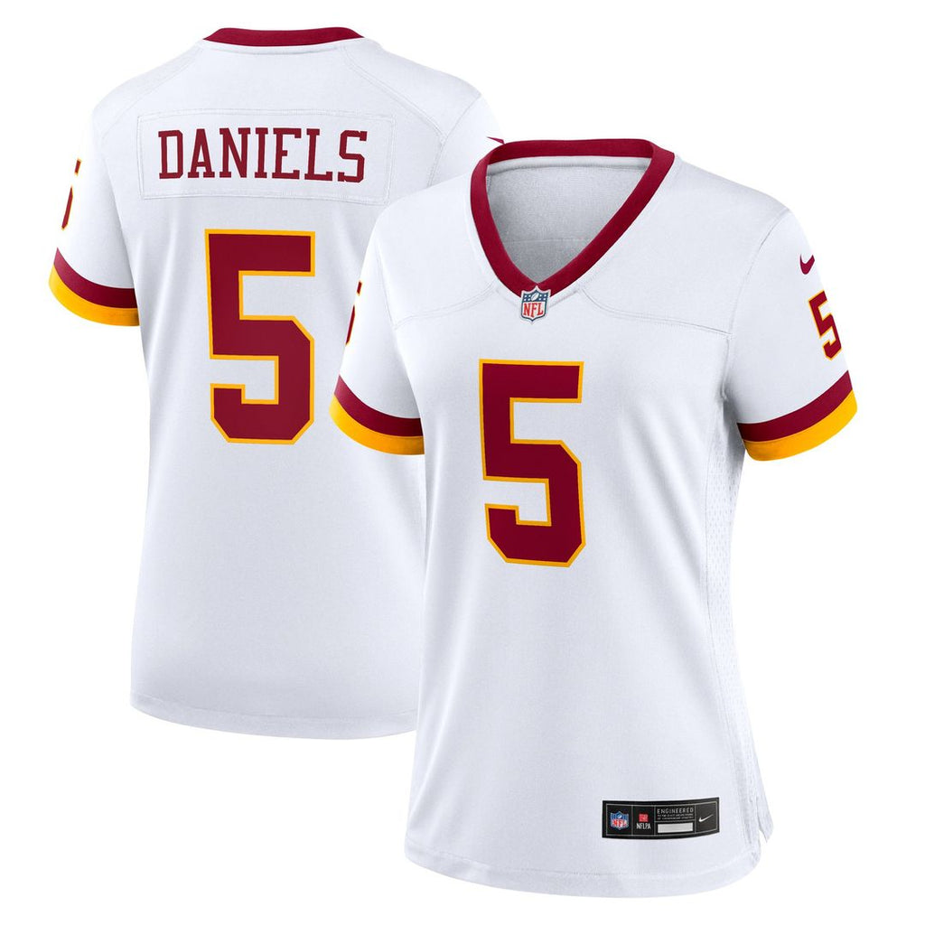 Women's Nike Washington Commanders Jayden Daniels White Game Super Bowl Era NFL Jersey