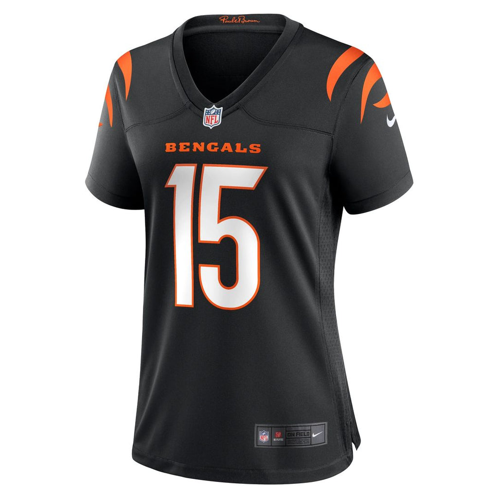 Women's Nike Cincinnati Bengals Charlie Jones Black Team Game NFL Jersey