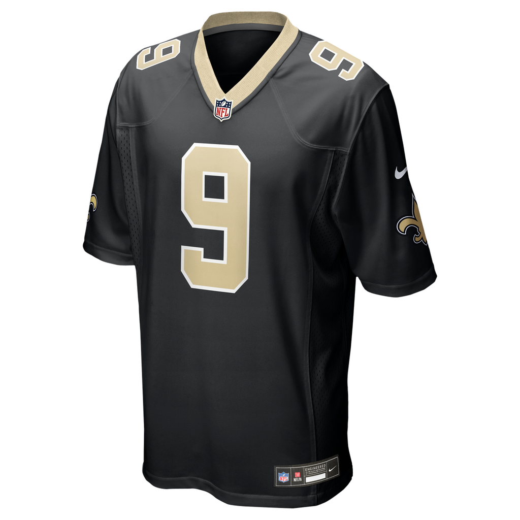 Men's Nike New Orleans Saints Drew Brees Black Team Game NFL Jersey