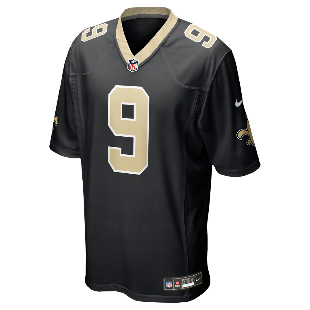 Men's Nike New Orleans Saints Drew Brees Black Team Game NFL Jersey
