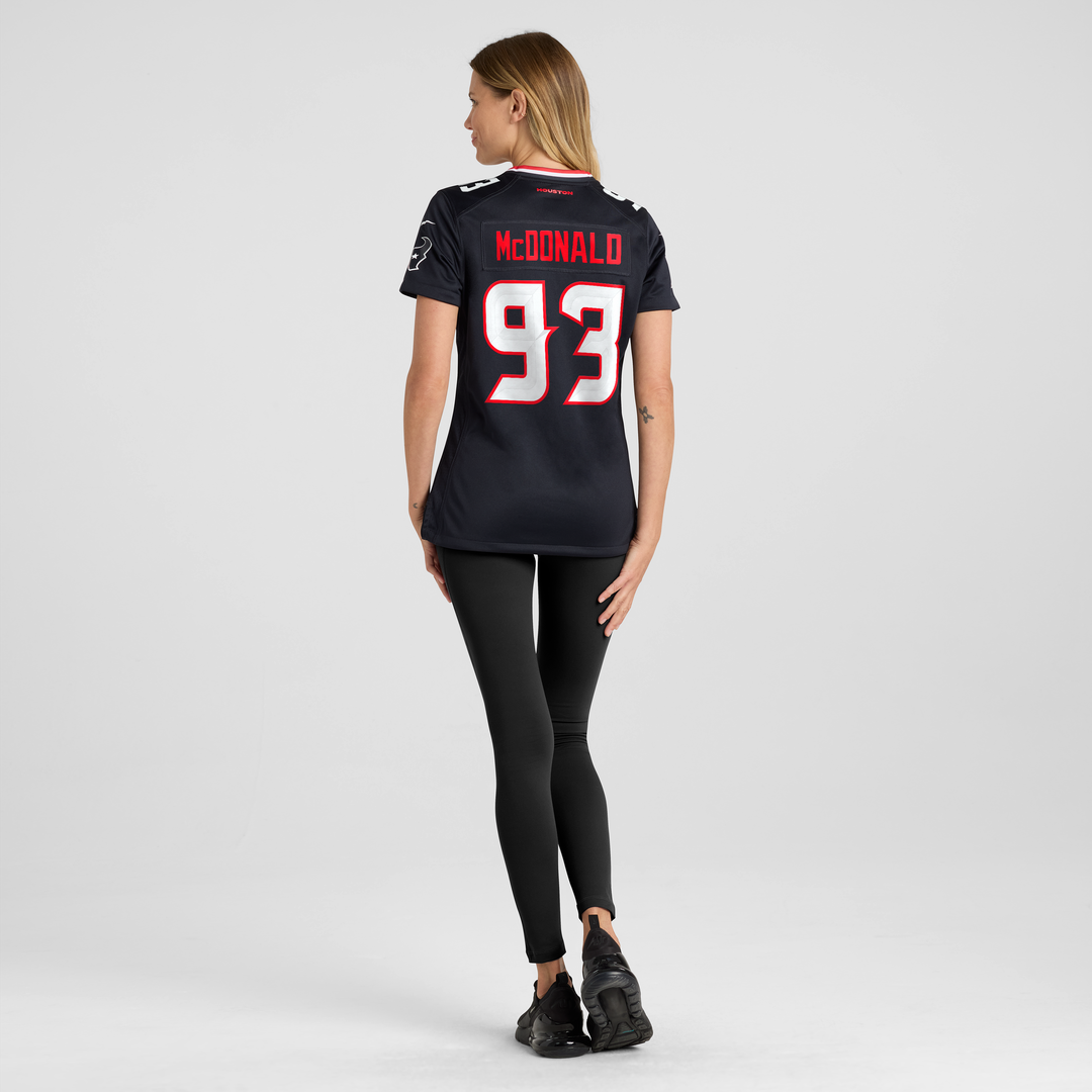 Women's Nike Houston Texans Kayden McDonald Navy Team Game NFL Jersey