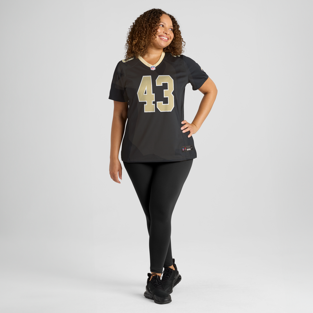 Women's Nike New Orleans Saints Michael Davis Black Team Game NFL Jersey