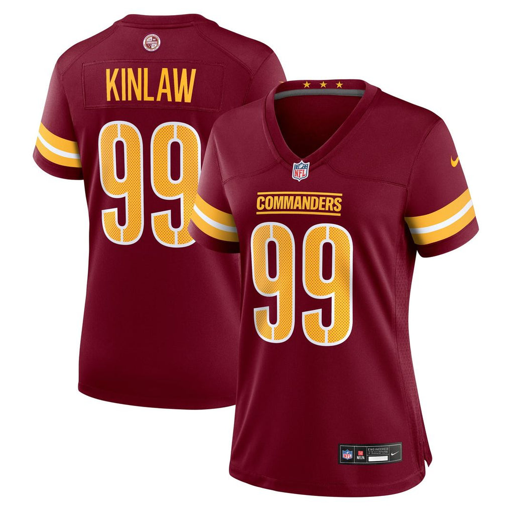 Women's Nike Washington Commanders Javon Kinlaw Burgundy Team Game NFL Jersey