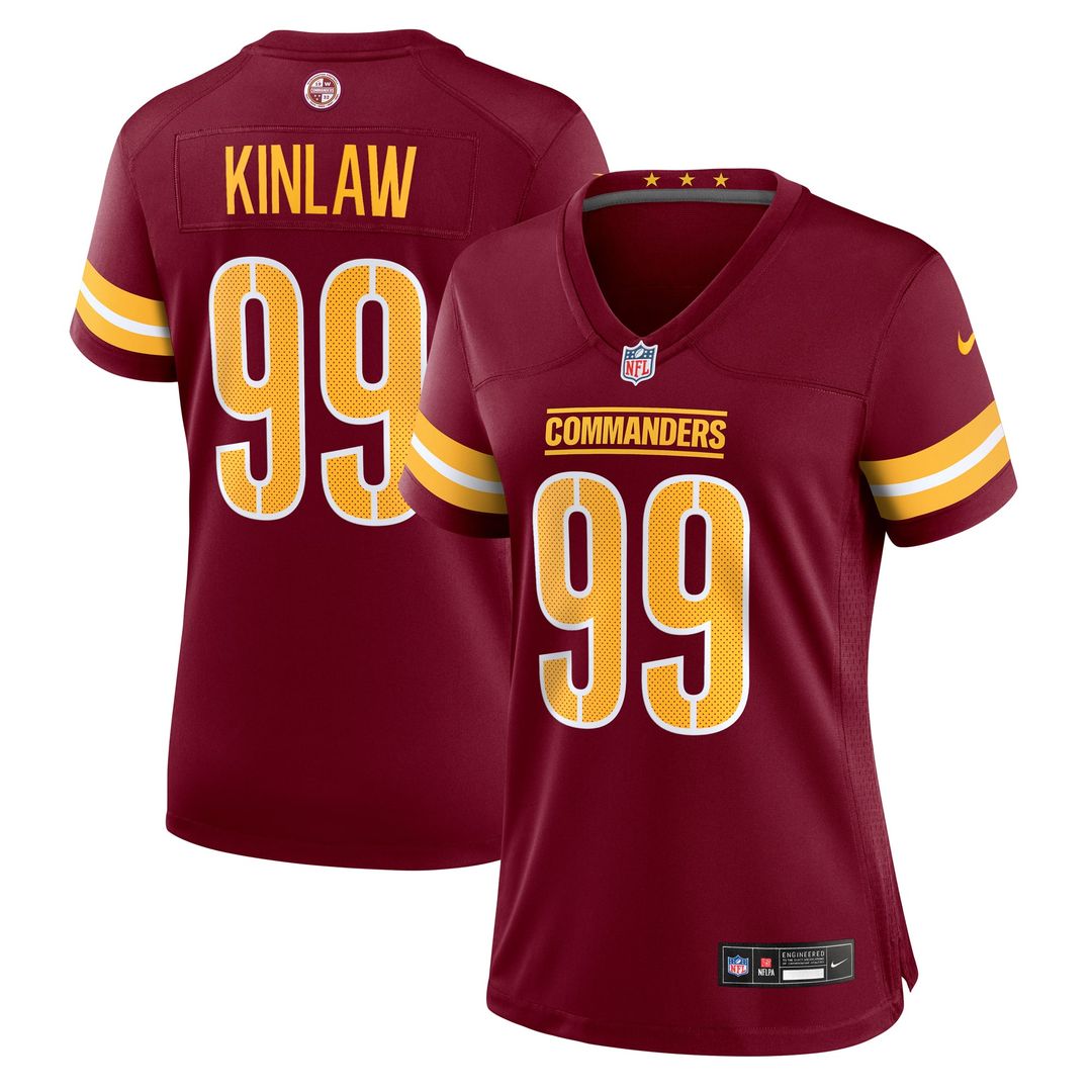 Women's Nike Washington Commanders Javon Kinlaw Burgundy Team Game NFL Jersey