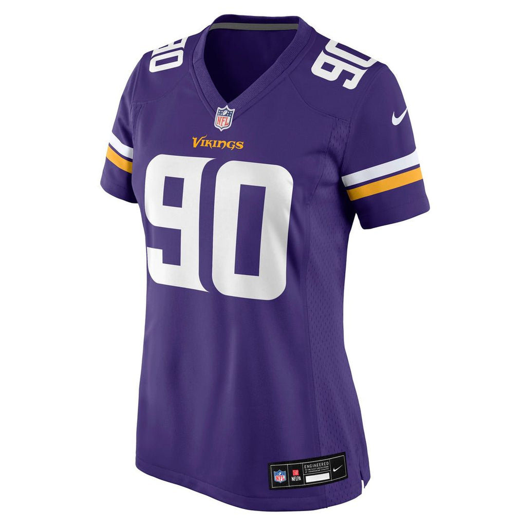 Women's Nike Minnesota Vikings Tyrion Ingram-Dawkins Purple Team Game NFL Jersey