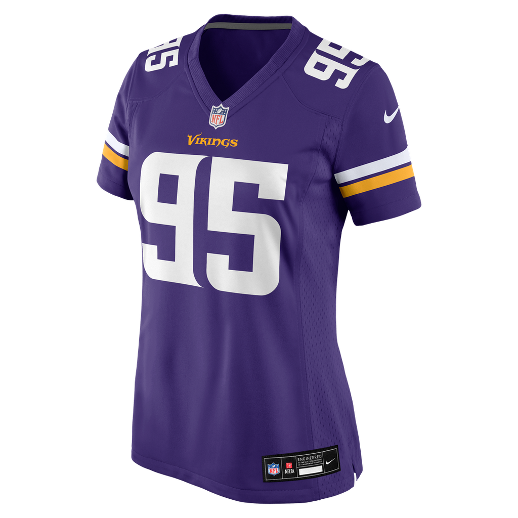 Women's Nike Minnesota Vikings Caleb Banks Purple Team Game NFL Jersey