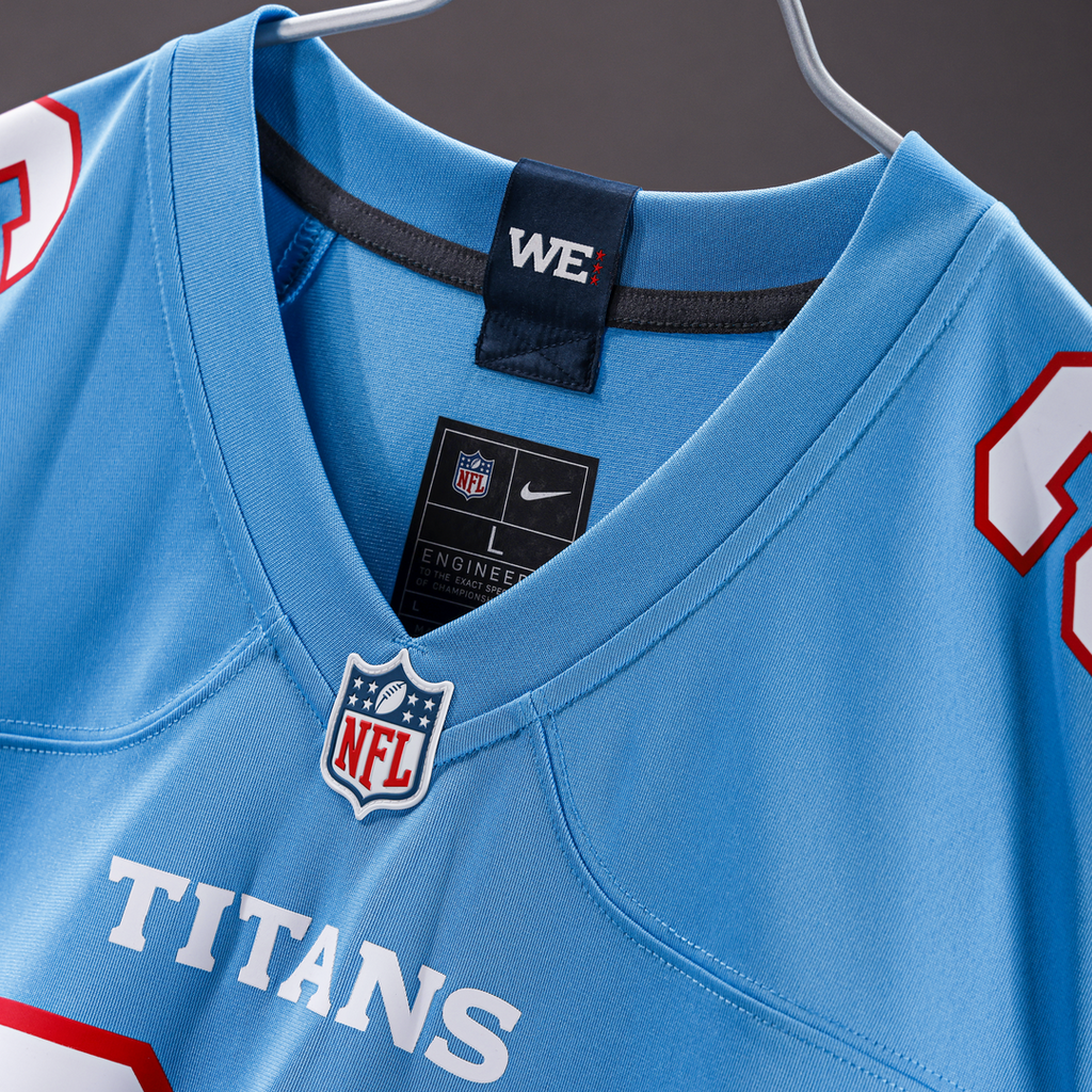 Men's Nike Tennessee Titans Wan'Dale Robinson Light Blue Team Game NFL Jersey
