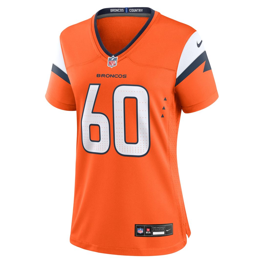 Women's Nike Denver Broncos Luke Wattenberg Orange Team Game NFL Jersey