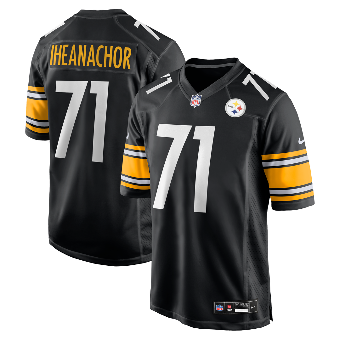 Men's Nike Pittsburgh Steelers Max Iheanachor Black 2026 NFL Draft First Round Pick No. 21 Team Game NFL Jersey