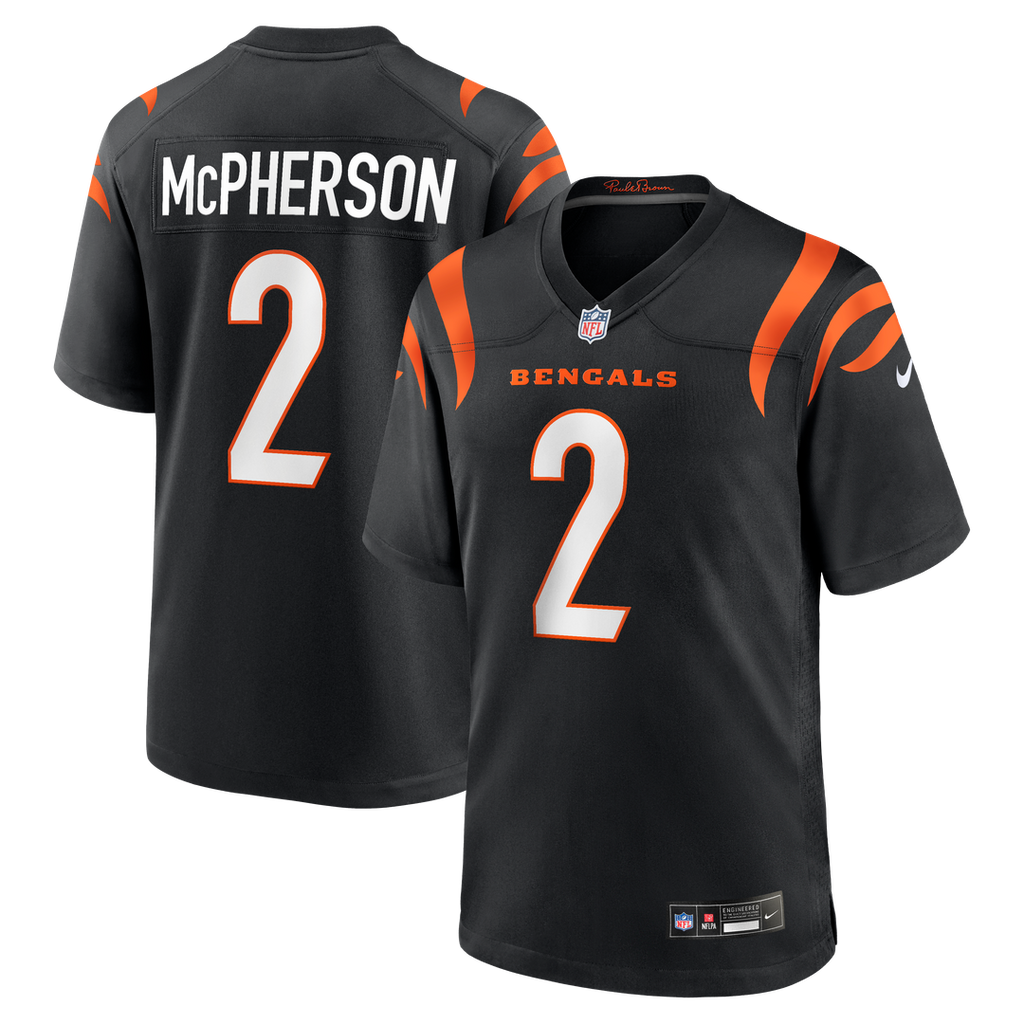 Men's Nike Cincinnati Bengals Evan McPherson Black Game NFL Jersey