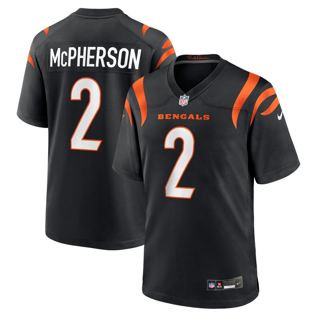 Men's Nike Cincinnati Bengals Evan McPherson Black Game NFL Jersey