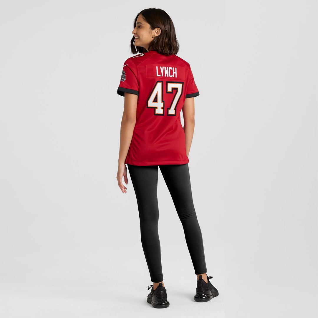 Women's Nike Tampa Bay Buccaneers John Lynch Red Game Retired Player NFL Jersey