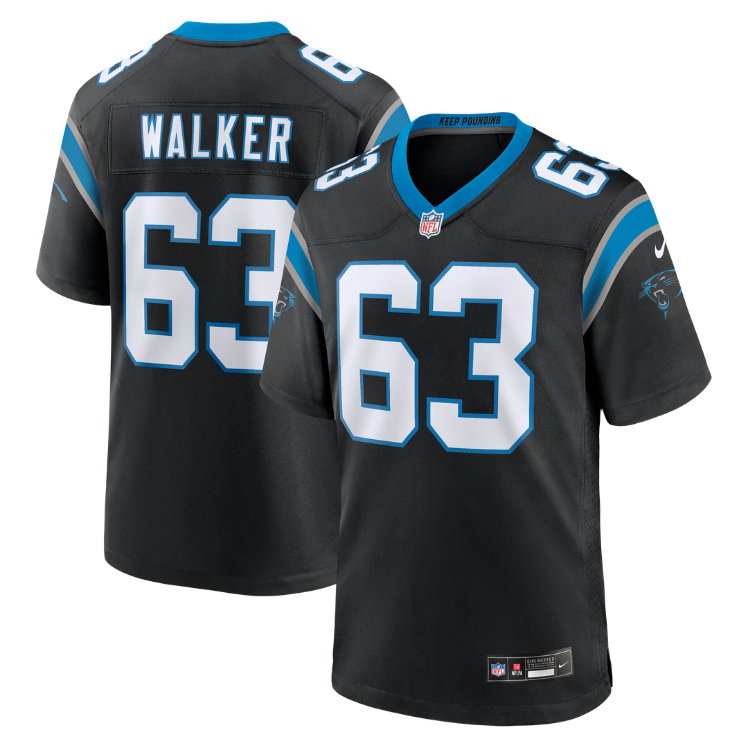 Men's Nike Carolina Panthers Rasheed Walker Black Team Game NFL Jersey