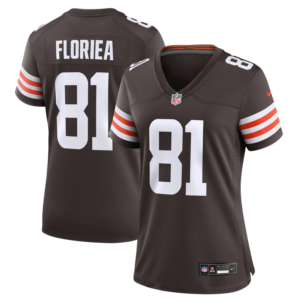 Women's Nike Cleveland Browns Luke Floriea Brown Team Game NFL Jersey