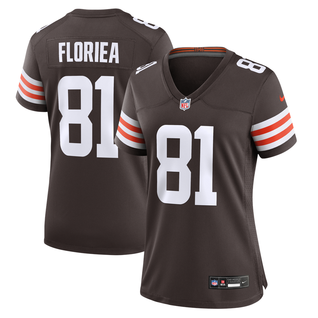 Women's Nike Cleveland Browns Luke Floriea Brown Team Game NFL Jersey