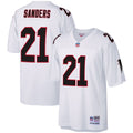 Men's Mitchell & Ness Atlanta Falcons Deion Sanders White Legacy Replica NFL Jersey