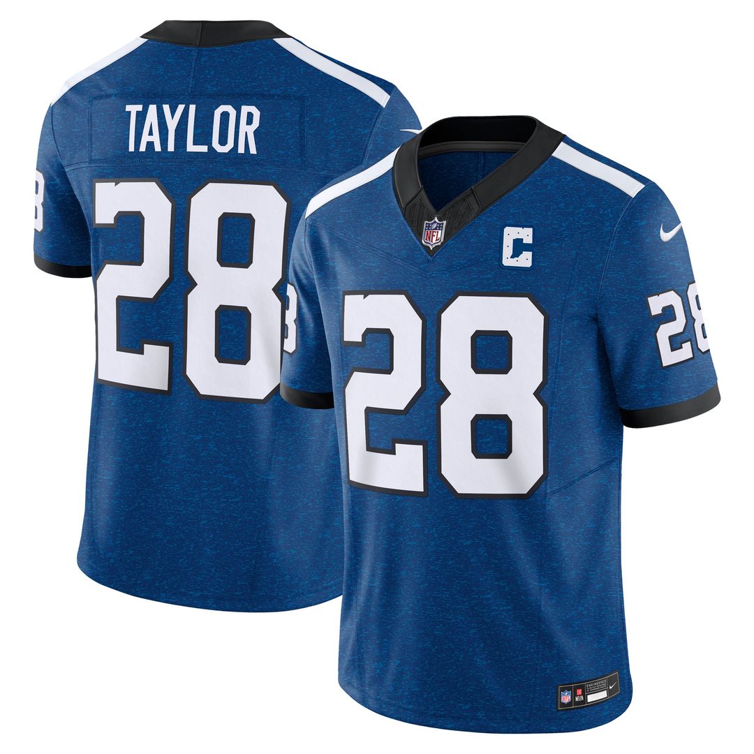 Men's Nike Indianapolis Colts Jonathan Taylor Royal Vapor F.U.S.E. Limited NFL Jersey