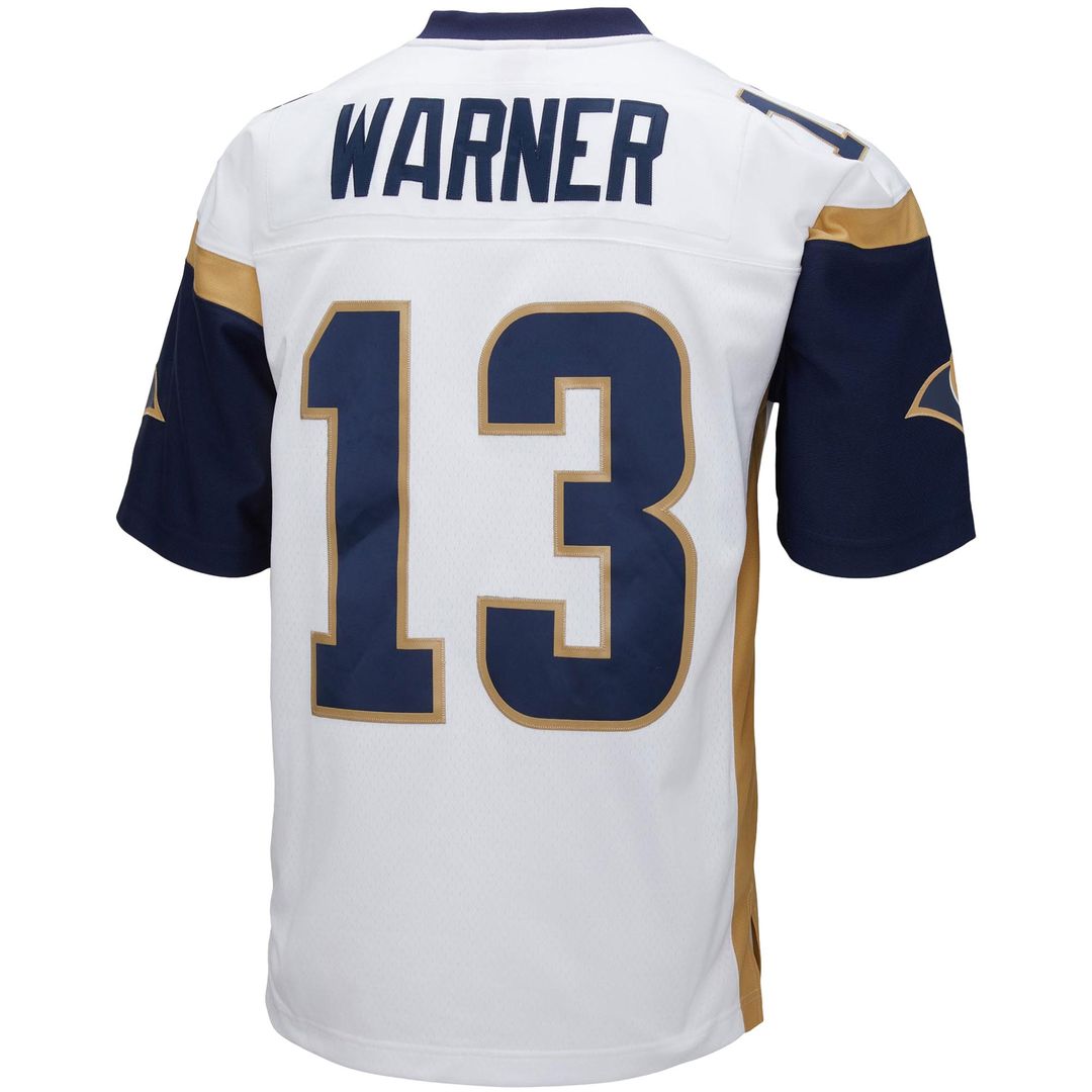Men's Big & Tall Mitchell & Ness Los Angeles Rams Kurt Warner White 2001 Retired Player Replica NFL Jersey