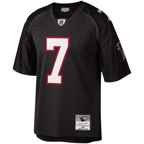 Men's Big & Tall Mitchell & Ness Atlanta Falcons Michael Vick Black 2002 Retired Player Replica NFL Jersey