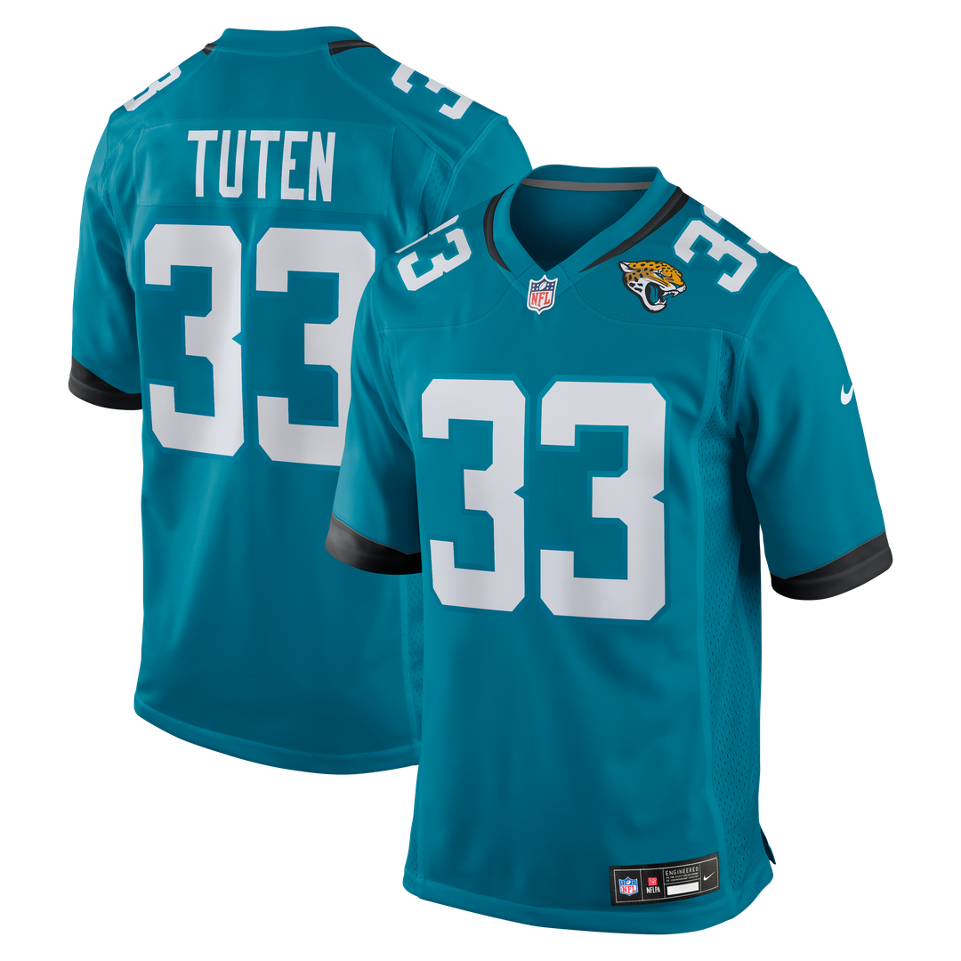 Men's Nike Jacksonville Jaguars Bhayshul Tuten Teal Team Game NFL Jersey