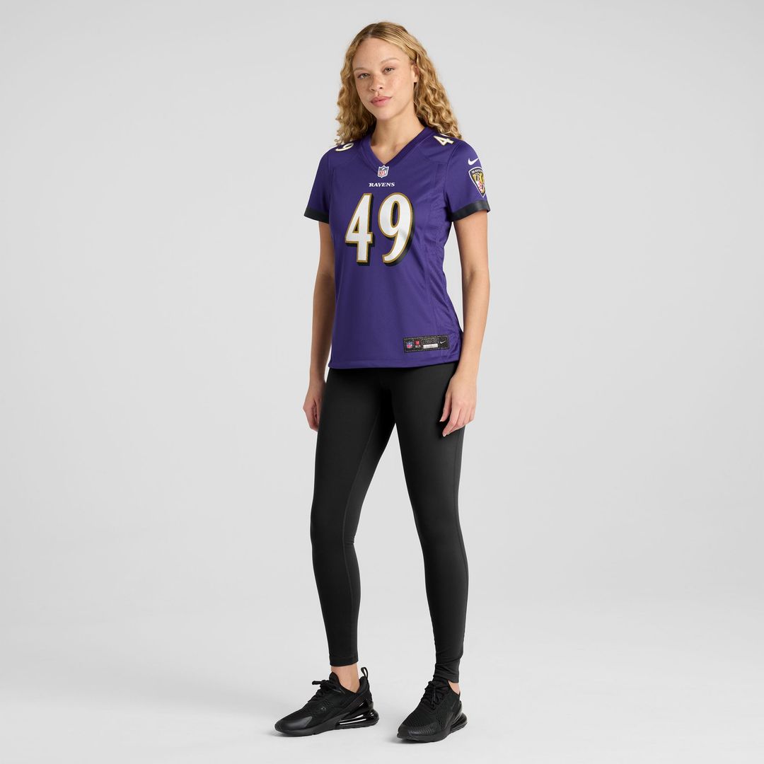 Women's Nike Baltimore Ravens Jay Higgins IV Purple Team Game NFL Jersey