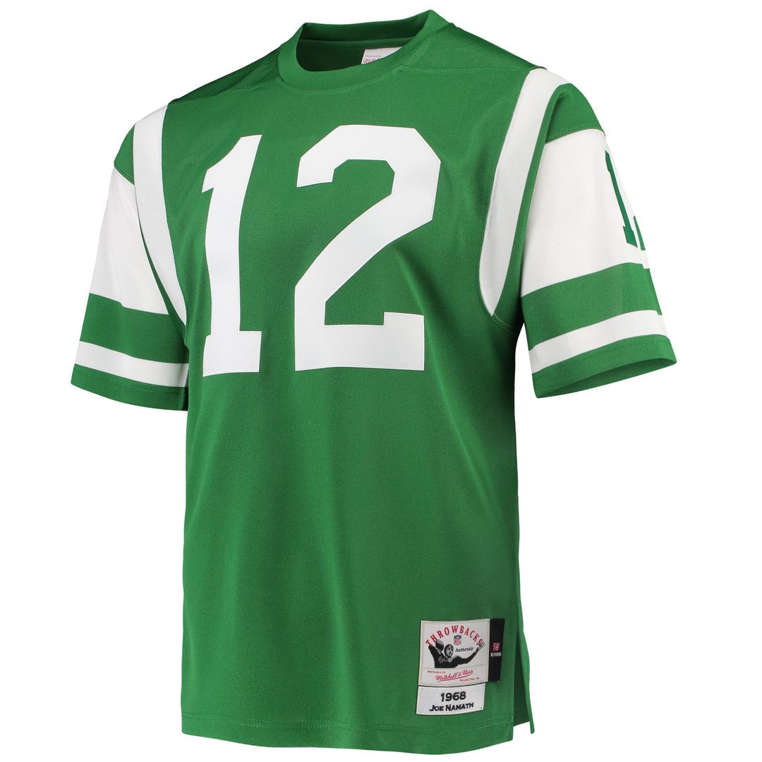 Men's Mitchell & Ness New York Jets Joe Namath Green 1968 Authentic Throwback Retired Player NFL Jersey