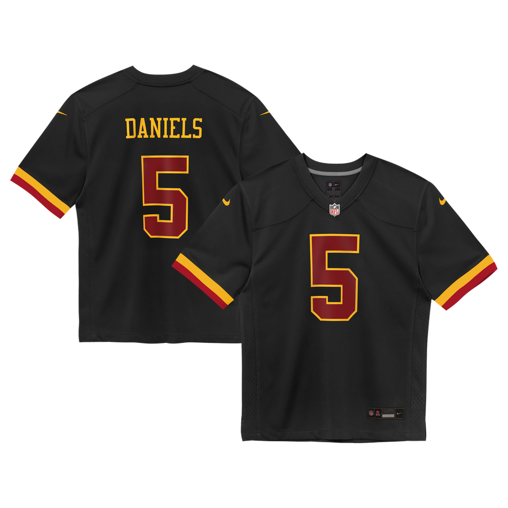 Preschool Nike Washington Commanders Jayden Daniels Black Alternate Game NFL Jersey