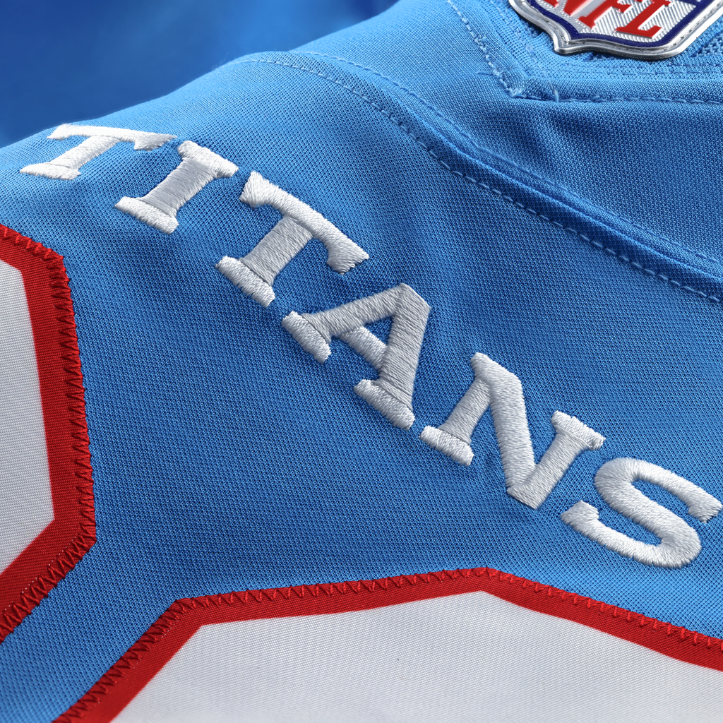 Men's Nike Tennessee Titans Jeffery Simmons Light Blue Vapor F.U.S.E. Sewn Down Limited NFL Jersey