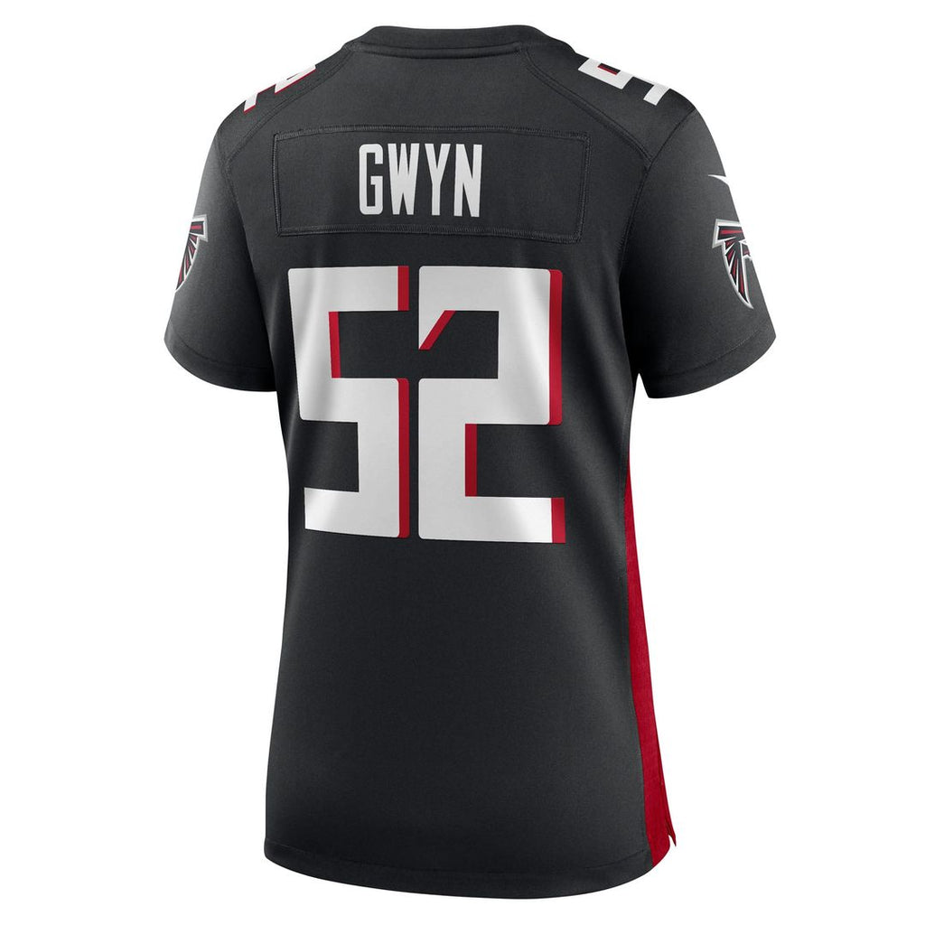 Women's Nike Atlanta Falcons Jovaughn Gwyn Black Team Game NFL Jersey