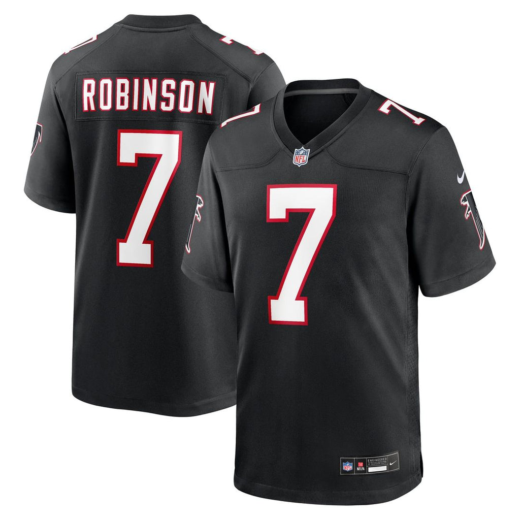 Men's Nike Atlanta Falcons Bijan Robinson Black Throwback Game NFL Jersey