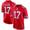 Men's Nike Buffalo Bills Josh Allen Red Alternate Game Player NFL Jersey