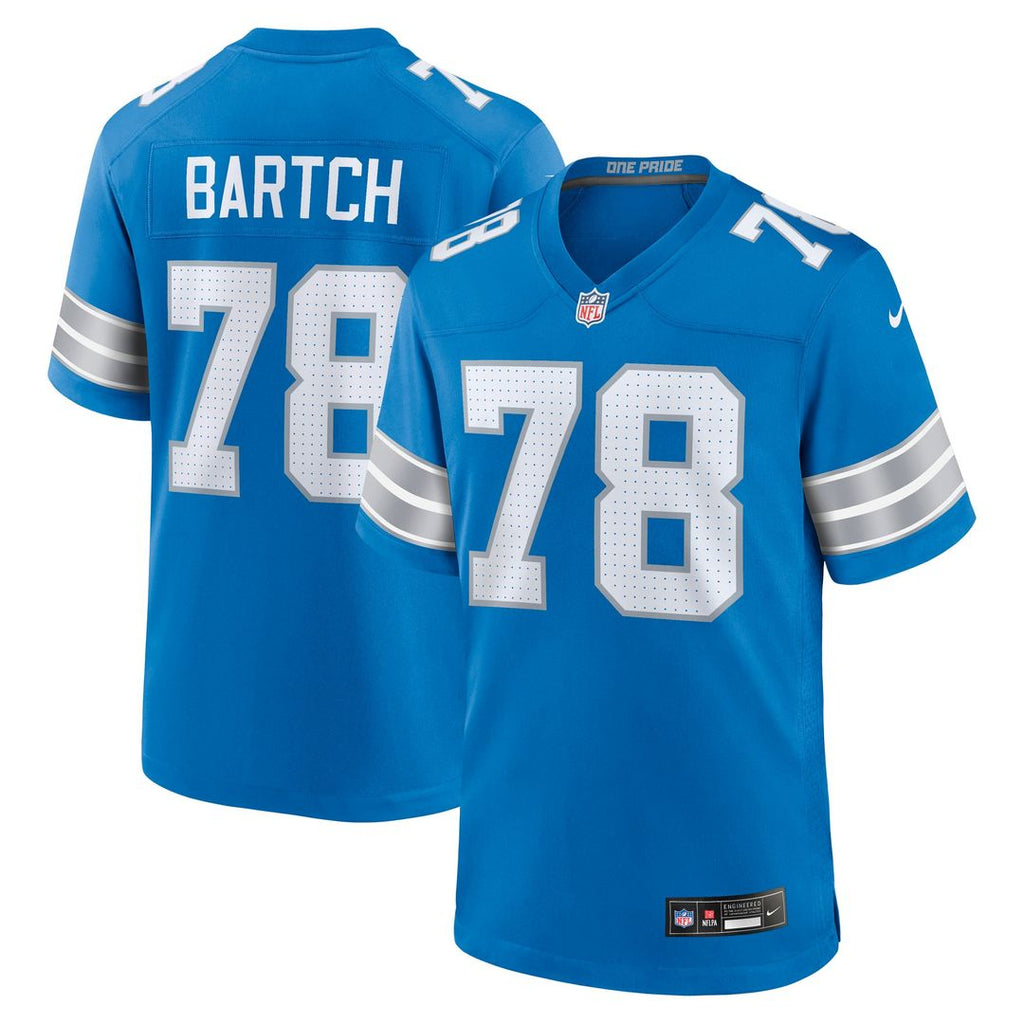 Men's Nike Detroit Lions Ben Bartch Blue Team Game NFL Jersey