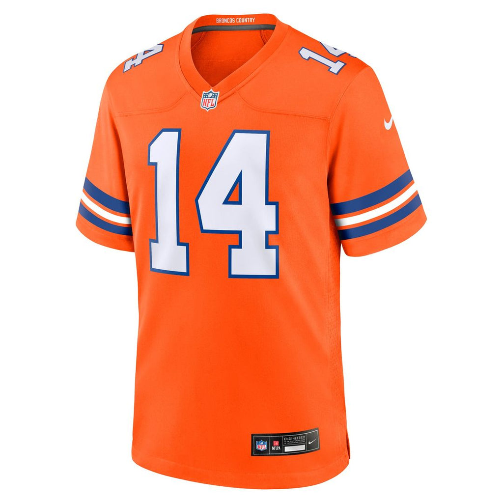 Men's Nike Denver Broncos Courtland Sutton Orange Alternate Game NFL Jersey